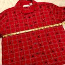 Dress Barn  Christmas tree button down top/jacket size M Holiday Party Photo 5