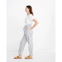 Madewell  Linen-Cotton Paperbag Pants in Dark Baltic Stripe Size 4 Beachy Summer Photo 1