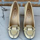 Tod's  Cream And Black Heels Women's 7 Photo 5