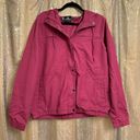 Volcom  Magenta Pink Light Rain Zip Button Up Jacket Size Large Flawed Photo 0