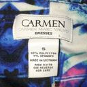 Carmen Marc Valvo  SMALL BLUE DESIGN DRESS Photo 5