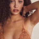 Free People HAH Size S Chi Bralette In Milk Chocolate Brown Lace Sheer NEW Photo 1