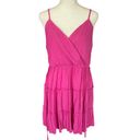 Blue Rain Francesca's  women's XL magenta tie at waist A-line dress with sequin Photo 1