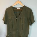 Equipment Femme Olive Green Oliver Utility Silk Mini Dress Photo 4