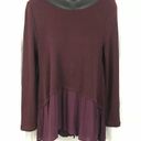 Umgee  oversized maroon boho skirted sweater small Photo 4