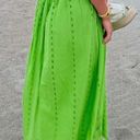 ZARA Green Maxi Eyelet Dress Photo 2