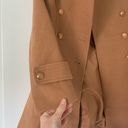 ELESOL Women Tan Wool Coat Pea Coats Double Breasted Thick Dress Coats A Line Size M Photo 7