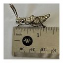 silver tone vintage rhinestone grasshopper brooch Photo 2