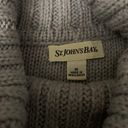 st. john's bay NWT  Medium Black & Grey Ombre Knitted Ribbed Turtleneck Sweater Photo 4