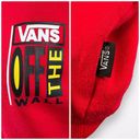 Vans Off The Wall Red Cropped Hoodie Sweatshirt M ❗️FLAWED❗️ Photo 7