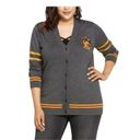 Harry Potter  Gryffinfor House Cardigan Gray Size XL Preppy Wizard Academia Cute Photo 0