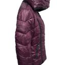 Guess  Hooded Puffer Jacket Plum Purple with Black Trim Size Medium Photo 1