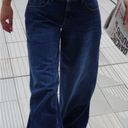 Motel Rocks Roomy Extra Wide Low Rise Jeans in Mid blue Photo 2