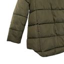 Mango  Olive Green Puffer Coat Quilted Anorak With Hood Photo 6