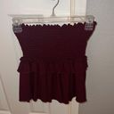 Blue Blush Maroon Stretchy Skirt Photo 0