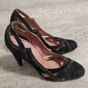 Miu Miu  By Prada Black and Green Suede Heels Size 37½ Photo 3