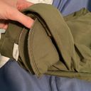 Dress Barn Olive Green Cropped Button Down Photo 3