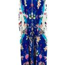 Rococo  Sand Floral Print 100% Silk Tassel Sleeveless Asymmetrical Maxi Dress XS Photo 2