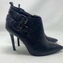 ALLSAINTS  Kira Black Leather Buckle Booties Photo 5