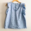 Nordstrom 1901 Blue Anchor Sleeveless Top Photo 3