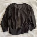 BKE Boutique black embellished cardigan with chiffon sleeves and back. Photo 2