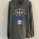 Nba  Philadelphia 76ers Sixers Pullover Hoodie Lightweight Gray Blue White Size S Photo 0