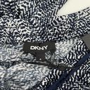 DKNY  Straight Leg Drapey Pants Printed Tie Pull On Navy Blue Ikat NWT SZ Medium Photo 2