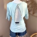 BKE  Boutique Cold Shoulder Open Back Embellished Rhinestone Top Photo 6