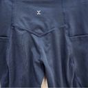 Xersion  Capri Leggings Women's XXL Navy Blue & Aquamarine Pull On and High Waist Photo 4