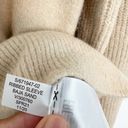 Banana Republic  Merino Wool Blend Mock Neck Ribbed Sweater Beige Tan Size Small Photo 8