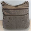 Travelon  Crossbody Bag Taupe Nylon Expandable Multi-Zip Organizer Purse Photo 1