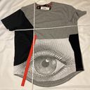 Hudson  Outerwear Eye Prado Short Sleeve Tee Gray Women Size 2XL Photo 3