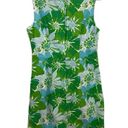 Kensie  Shift Dress Sleeveless Size 6 Green Blue Floral Embroidered‎ Trim Summer Photo 2