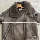 ZARA  Sherpa Double Face Jacket Buckle Biker Coat Size Medium Photo 10