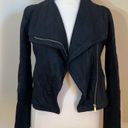 BCBGeneration Black Suede Moto Jacket Photo 0