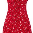 Pretty Little Thing Red Floral Dress Photo 2