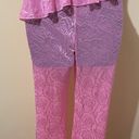 Pink see through cover up flare pants NWT Photo 3