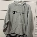 Champion  Reverse Weave Grey & Black Sweatshirt Hoodie Photo 1