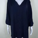 Bloomchic  Navy chiffon Tunic With Front Pleating Photo 0