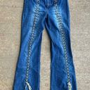 Mudd Vintage Y2K  Low Rise No Waistband Lace Up Front Flare Jeans Size 13 Photo 0