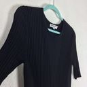 Opening Ceremony  Delta Linear Sweater Dress Large Black Ribbed Asymmetric Knit Photo 7