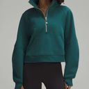 Lululemon  Scuba Oversized Funnel Neck Half Zip Storm Teal Gold Zip Size XS/S Photo 1