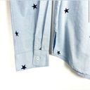 Aerie  Flannel Boyfriend Pajama Top Monaco Blue Star Print Size M Photo 2