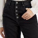 INC Vintage Wash Faded Black High Rise Button-Fly Mom Jeans Size 10/30 Photo 3