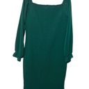 Baltic Born  Esther Smocked Ruffle Hem Midi Dress Emerald Green Size 1XL Photo 0