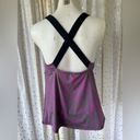 Nike  Women's Geometric Tankini Criss Cross Swimsuit Removable Pads Top Size L Photo 2