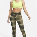 Nike NWT Women's  Dri-FIT One Luxe Mid-Rise Printed Training Leggings Green Volt Photo 0