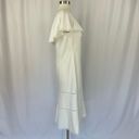 Ralph Lauren  Women's Cocktail Dress Size 8 Ivory White One Shoulder A-Line Midi Photo 4