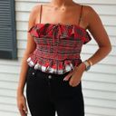 English Factory Plaid Ruffle Top Photo 0