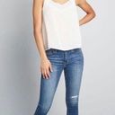 Modcloth  White V-Neck Wide Strap Lightweight Pullover Cami Tank Size X-Small Photo 6